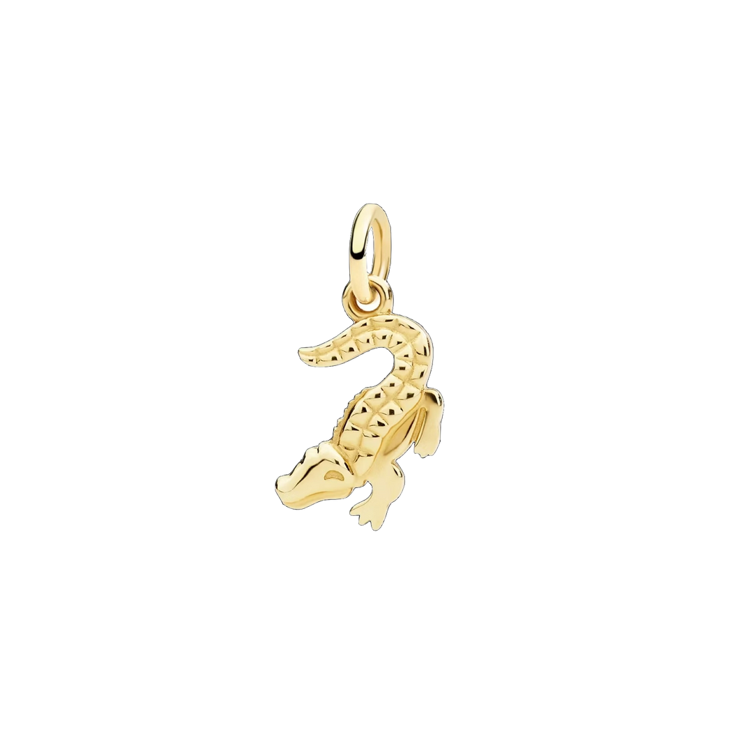 DoDo - Anhänger - Krokodil -&amp;nbsp; DMC6017-CROCC-0009G - Gelbgold - Charm