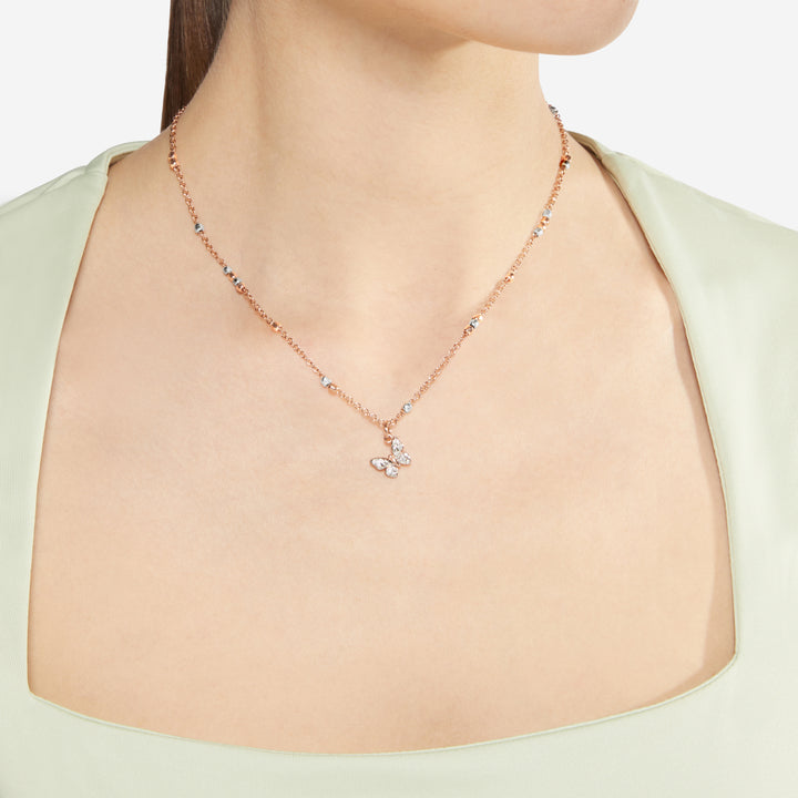 DoDo Halskette Mini Granelli– DCC4000_GRANX_0009A – Roségold und Silber - Halskette für Damen bei Juwelier KRebber