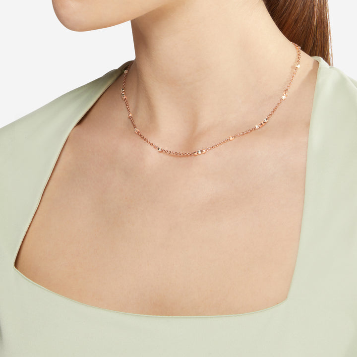 DoDo Halskette Mini Granelli– DCC4000_GRANX_0009A – Roségold und Silber - Halskette für Damen