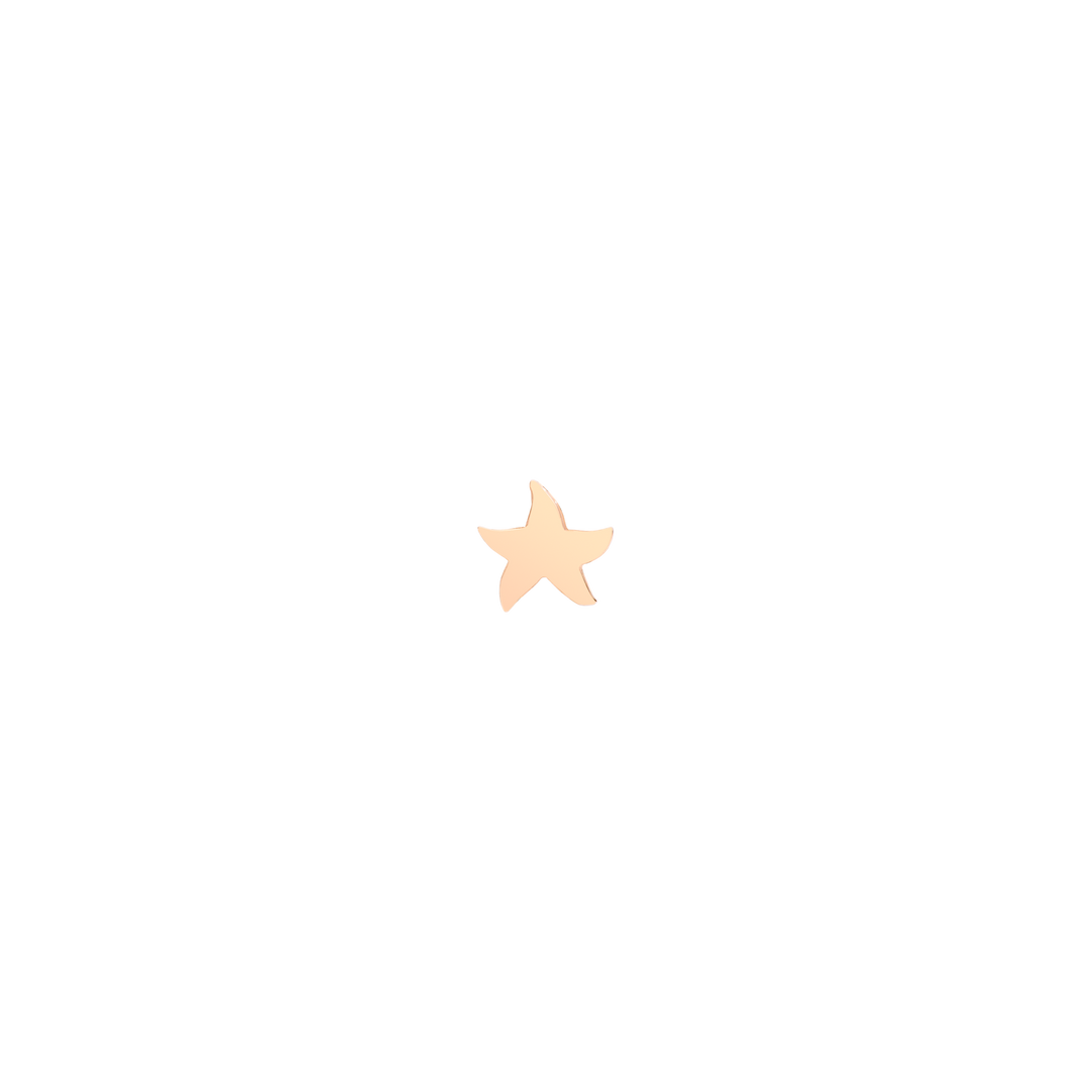Dodo Ohrstecker Stellina DHB6001-STARS-0009R - Sternenohrstecker aus poliertem Roségold