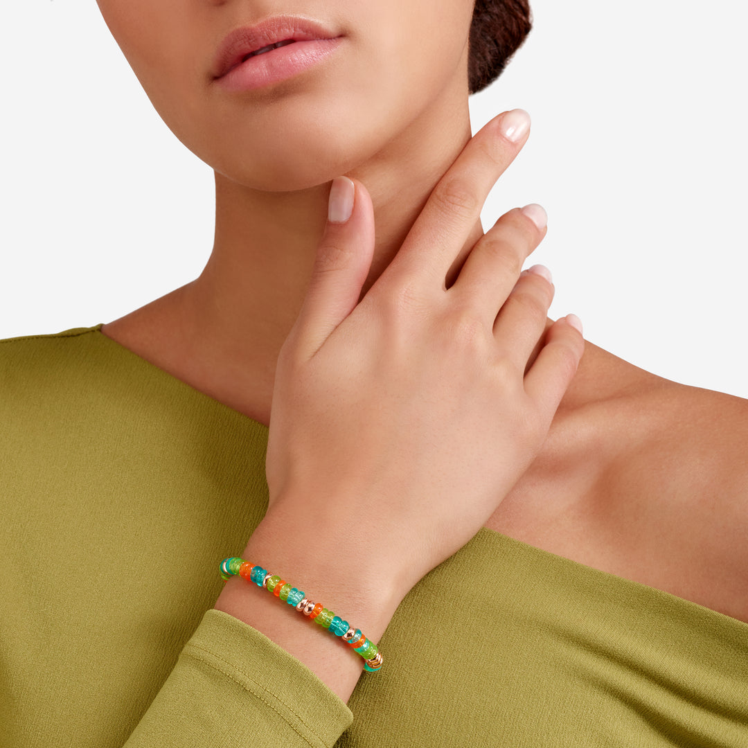 DoDo Armband - Rondelle – DBC5003_RONDE_VERAG – Silber, recyceltem Plastik – Armband für Herren- und Damen