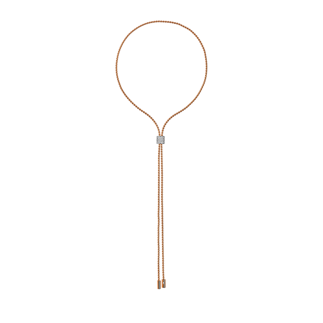 Fope Aria Collier 89403CX_B_R_RBX aus Rosé- & Weißgold, Ronde mit Diamantbesatz.