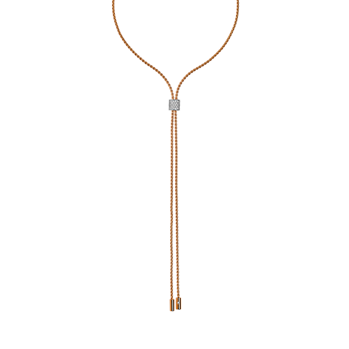 Fope Aria Collier 89403CX_B_R_RBX aus Rosé- & Weißgold, Ronde mit Diamantbesatz.
