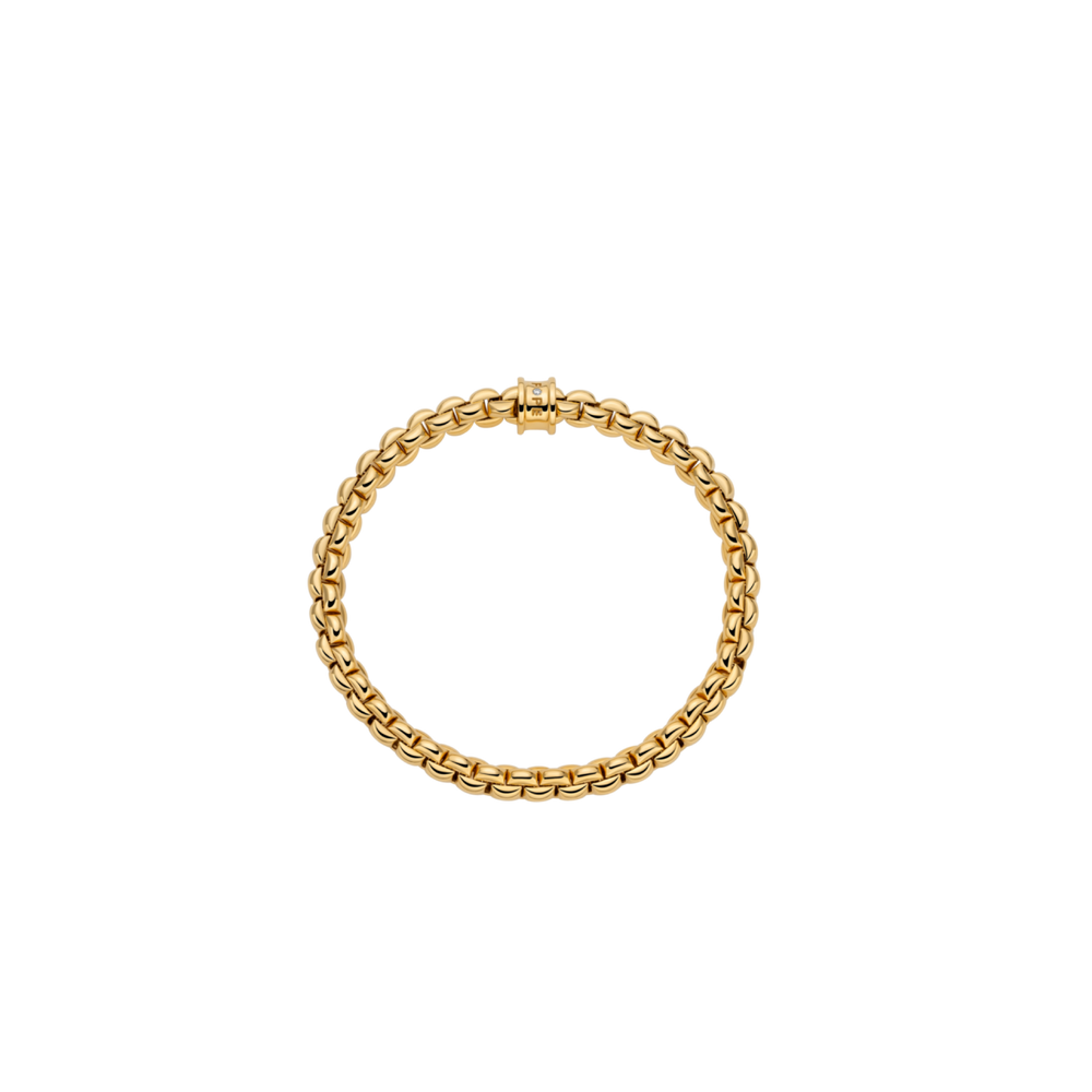 Fope Eka Armband 01M10BX_BB_G_XGX aus Gelbgold mit einem Diamanten.