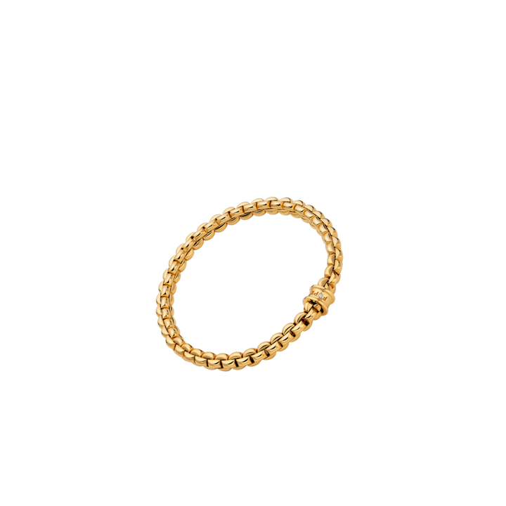 Fope Eka Armband 01M10BX_BB_G_XGX aus Gelbgold mit einem Diamanten.