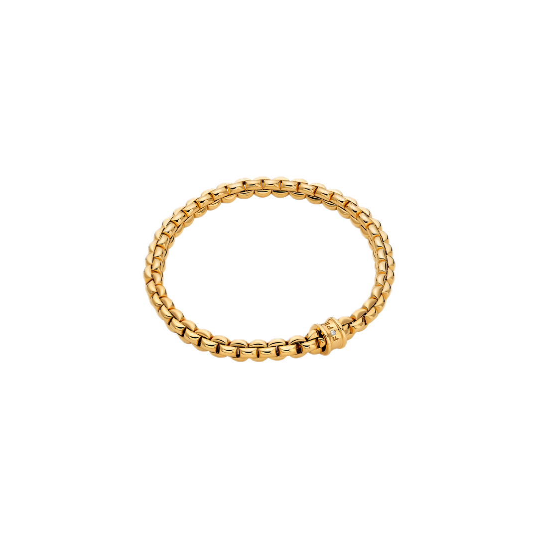 Fope Eka Armband 01M10BX_BB_G_XGX aus Gelbgold mit einem Diamanten.