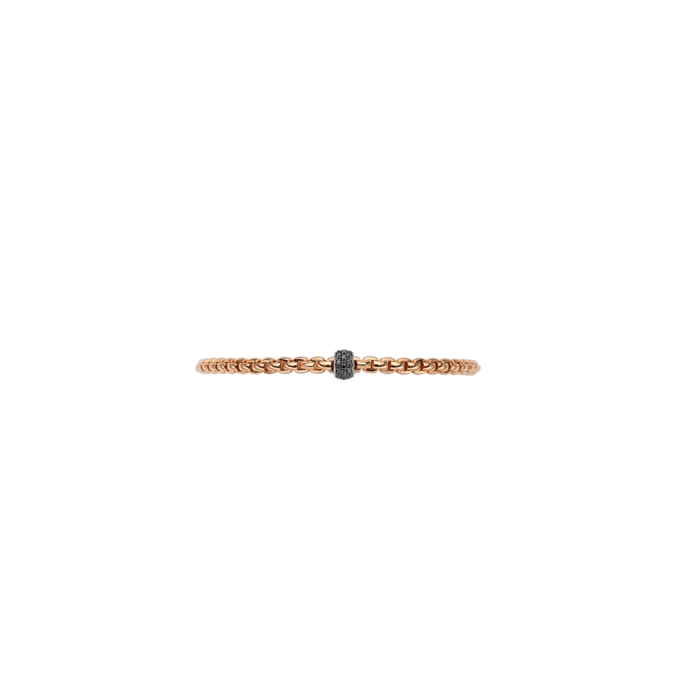 Fope Eka Armband 73301BX_PN_R_X1X_00L aus Roségold und schwarzen Diamanten