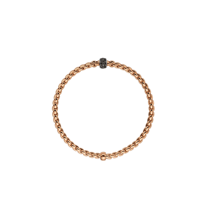 Fope Eka Armband 73301BX_PN_R_X1X_00L aus Roségold und schwarzen Diamanten