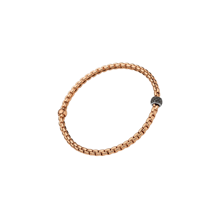 Fope Eka Armband 73301BX_PN_R_X1X_00L aus Roségold und schwarzen Diamanten