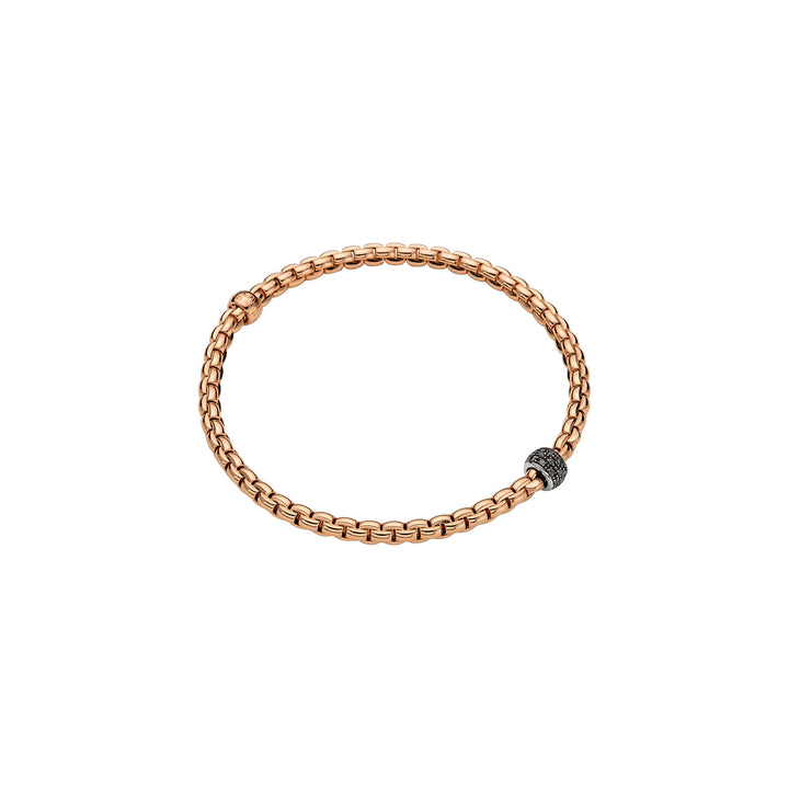 Fope Eka Armband 73301BX_PN_R_X1X_00L aus Roségold und schwarzen Diamanten