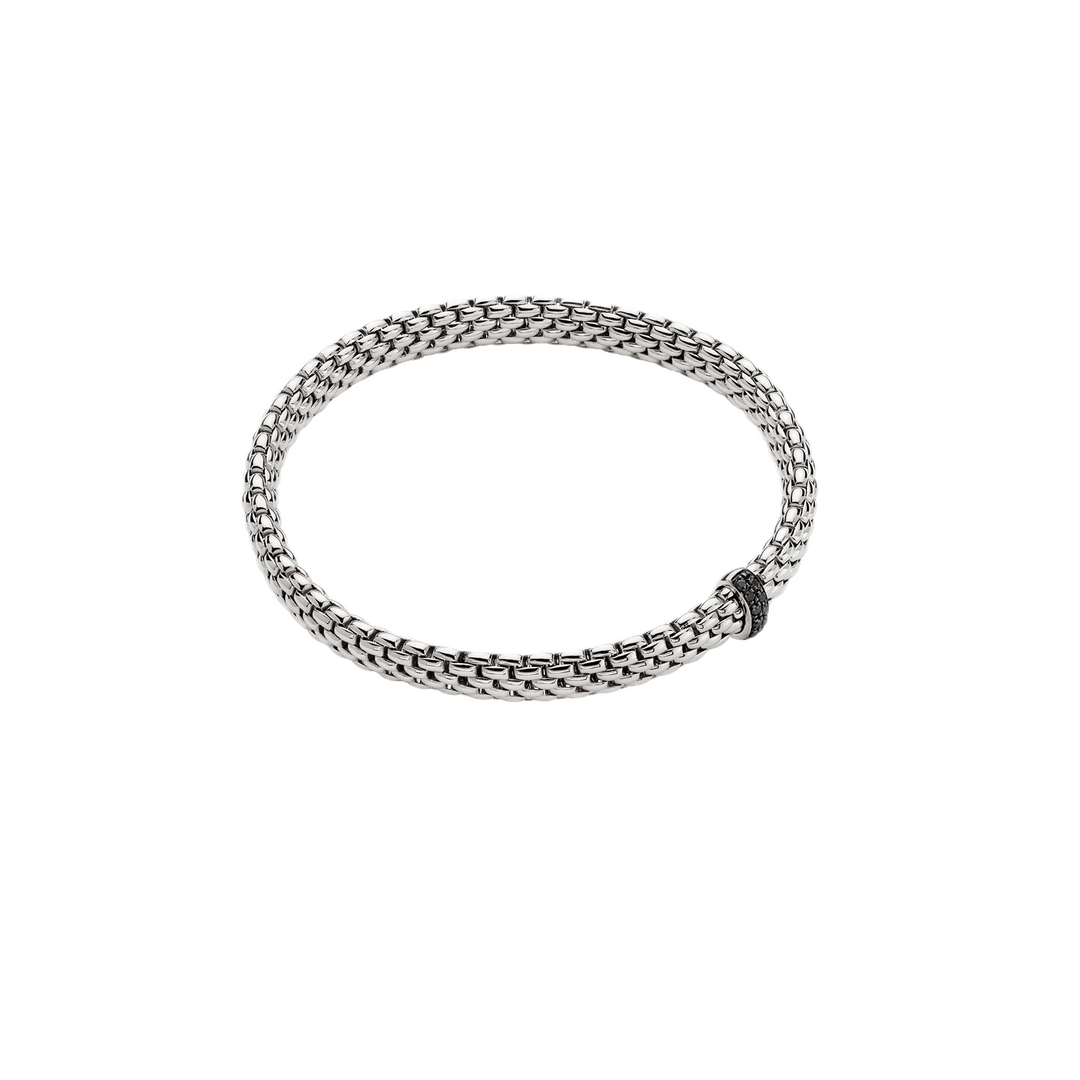 Fope Vendome Armband 56002BX_BN_B_X1X aus Weißgold und schwarzen Diamanten.