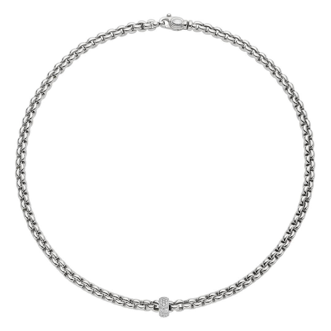 FOPE Eka Kette – 72110CX_PB_R_XBX – Weißgold – Diamanten- Halskette für Damen