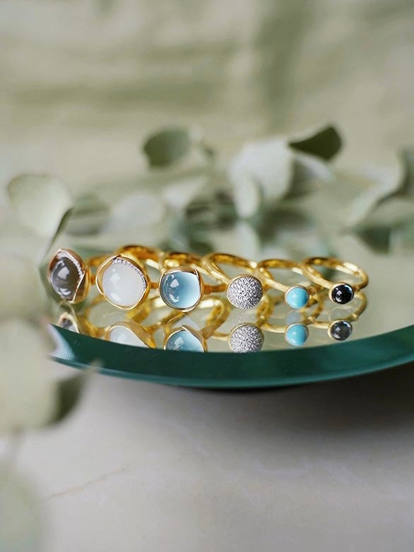 Schmuck mit bunten Farbsteine oder Edelsteine bei Krebber
