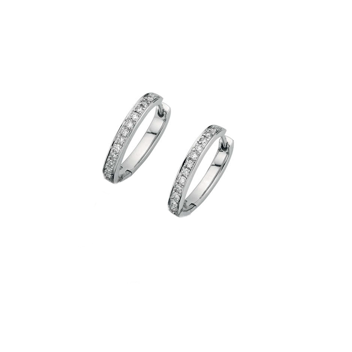 Gellner Melange Creolen - 5-23388-03, 5-23387-03 - Weißgold - Ohrschmuck für Damen