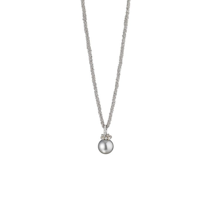 Gellner - Rendevous Collier – 5-21374-10 – Weißgold und silber – Diamanten und Perlen - Damen Halsschmuck