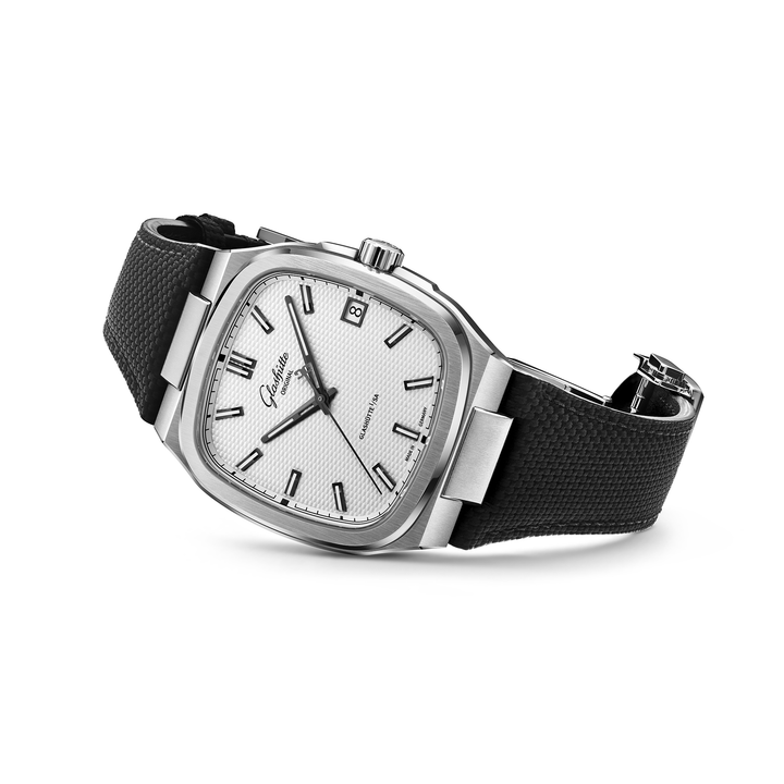 Glashütte Original - 70s - 1-36-11-01-02-66 – Automatikwerk – silber, schwarz - 39 mm x 39 mm - Herrenuhr - Vintage Kollektion