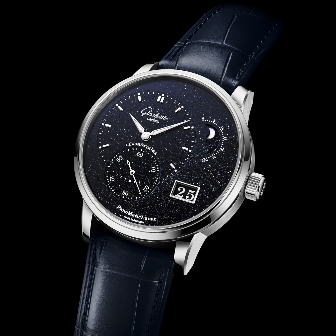 Glashütte Original - PanoMaticLunar Limited Anniversary Edition - 1-92-14-01-03-61 – Automatikwerk – blau - 40 mm - Herrenuhr Special Edition