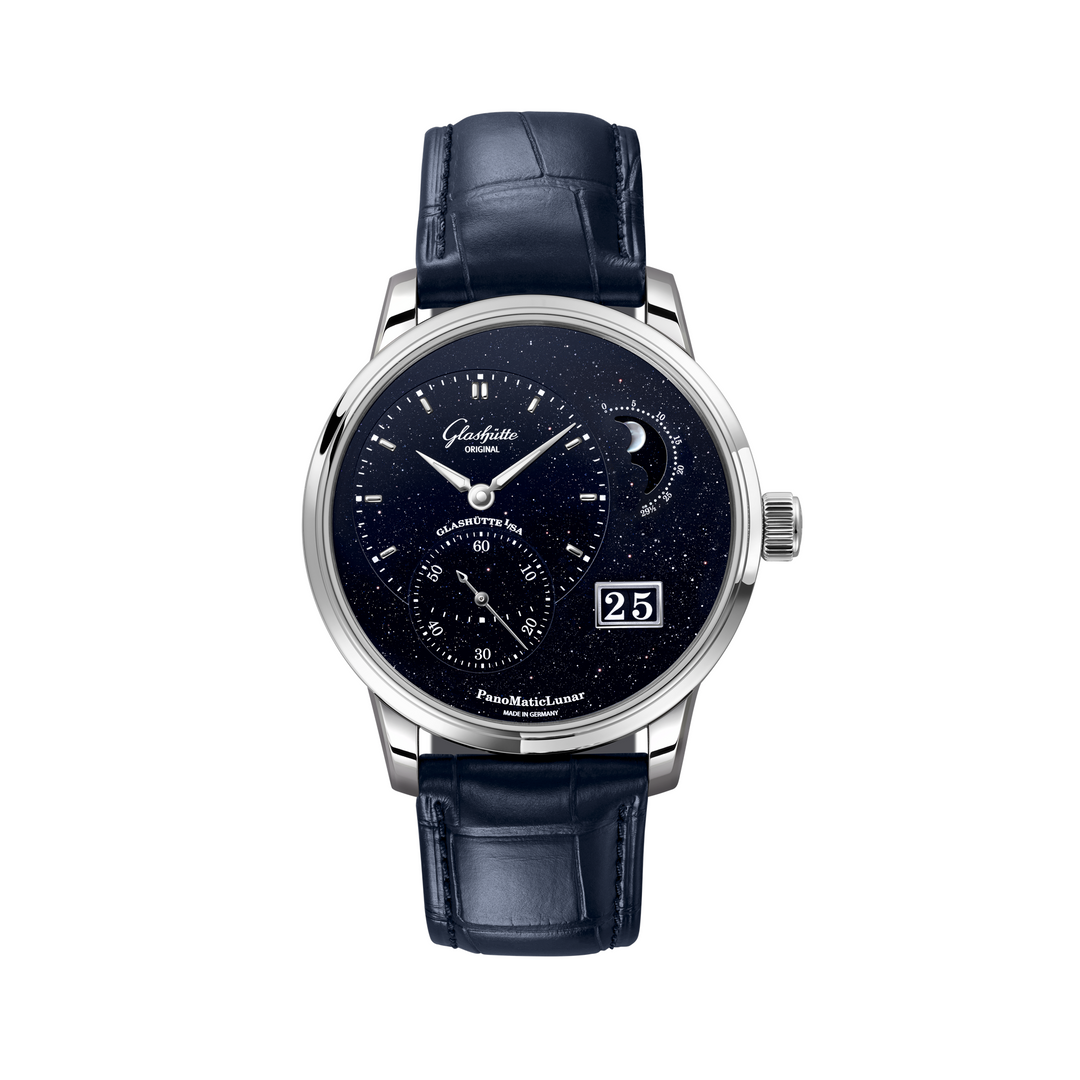 Glashütte Original - PanoMaticLunar Limited Anniversary Edition - 1-92-14-01-03-61 – Automatikwerk – blau - 40 mm - Herrenuhr