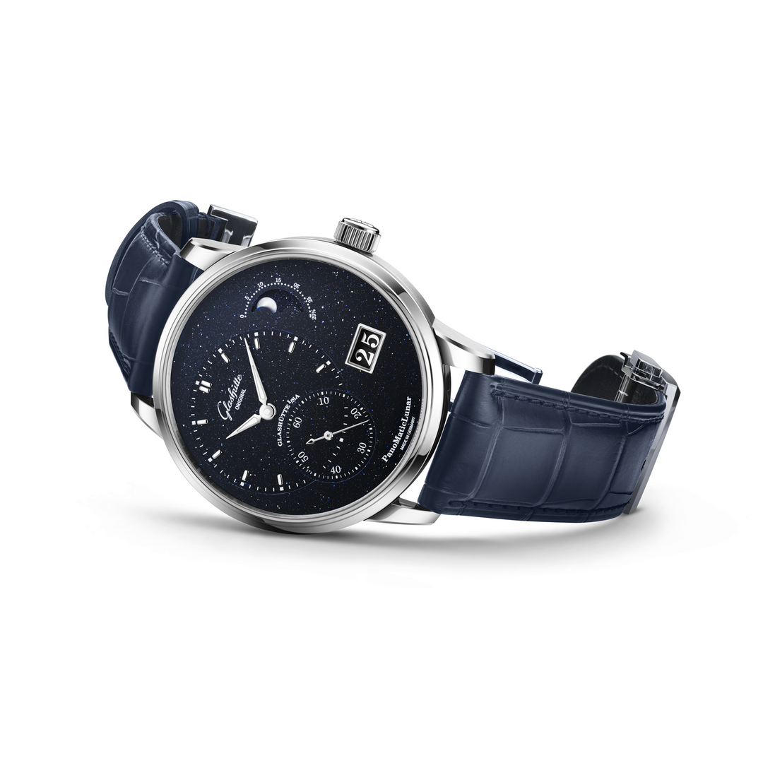 Glashütte Original - PanoMaticLunar Limited Anniversary Edition - 1-92-14-01-03-61 – Automatikwerk – blau - 40 mm - Herrenuhr 