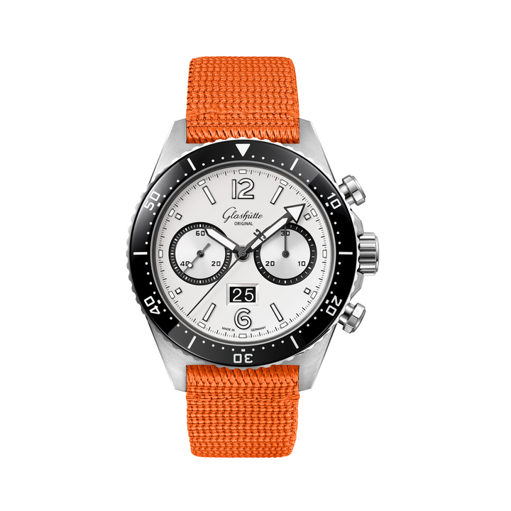 Glashütte Original SeaQ Chronograph – 1-37-23-03-80-34 - Automatikwerk – weiß, orange - 43,2mm - Herrenuhr
