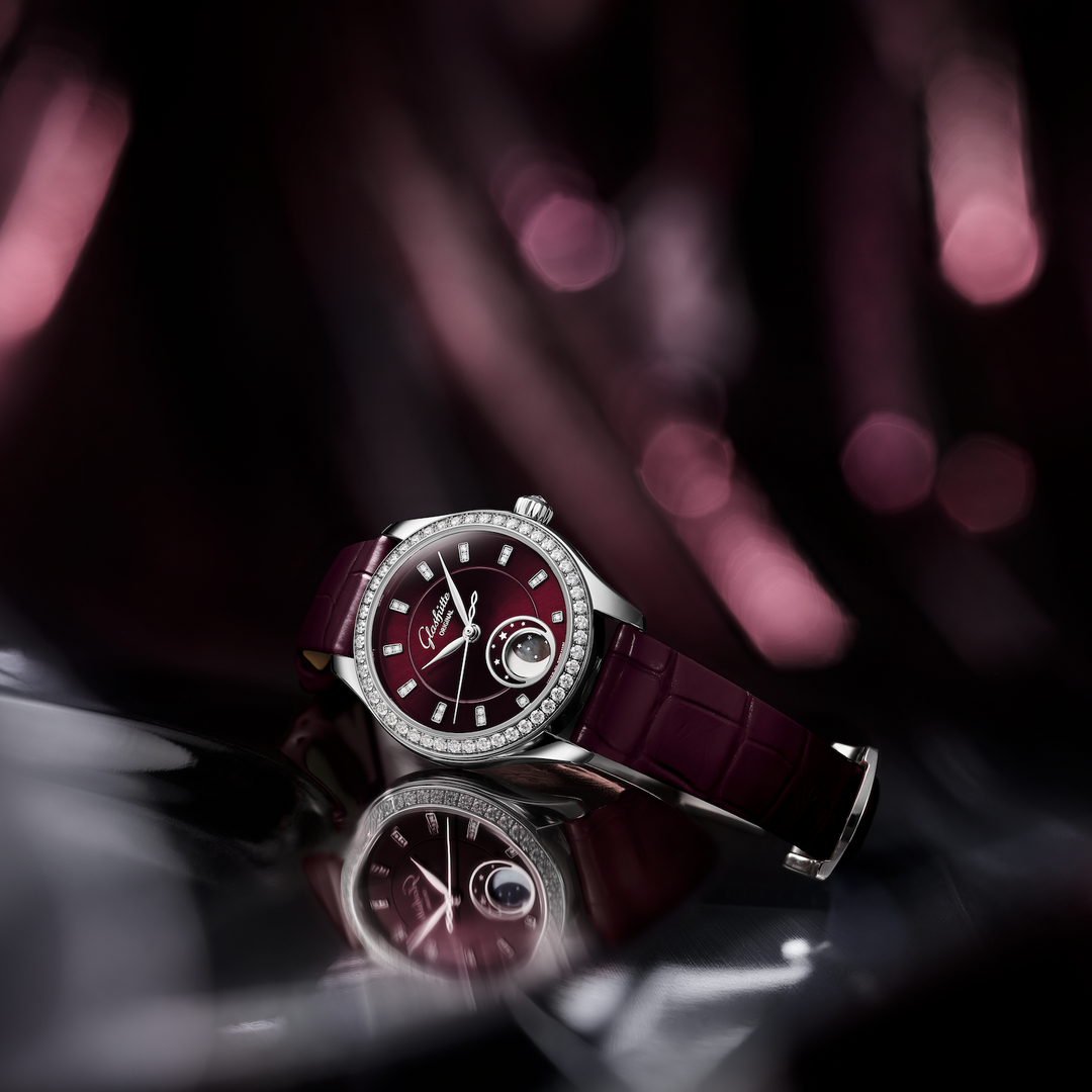 Glashütte Original - Serenade Luna - 1-35-14-10-12-04 – Automatikwerk – lila - 32,5 mm - Damenuhr in lila