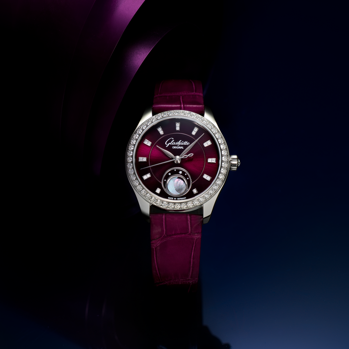 Glashütte Original - Serenade Luna - 1-35-14-10-12-04 – Automatikwerk – lila - 32,5 mm - Damenuhr