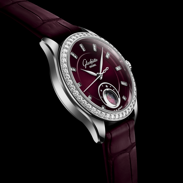 Glashütte Original - Serenade Luna - 1-35-14-10-12-04 – Automatikwerk – lila - 32,5 mm - Damenuhr 