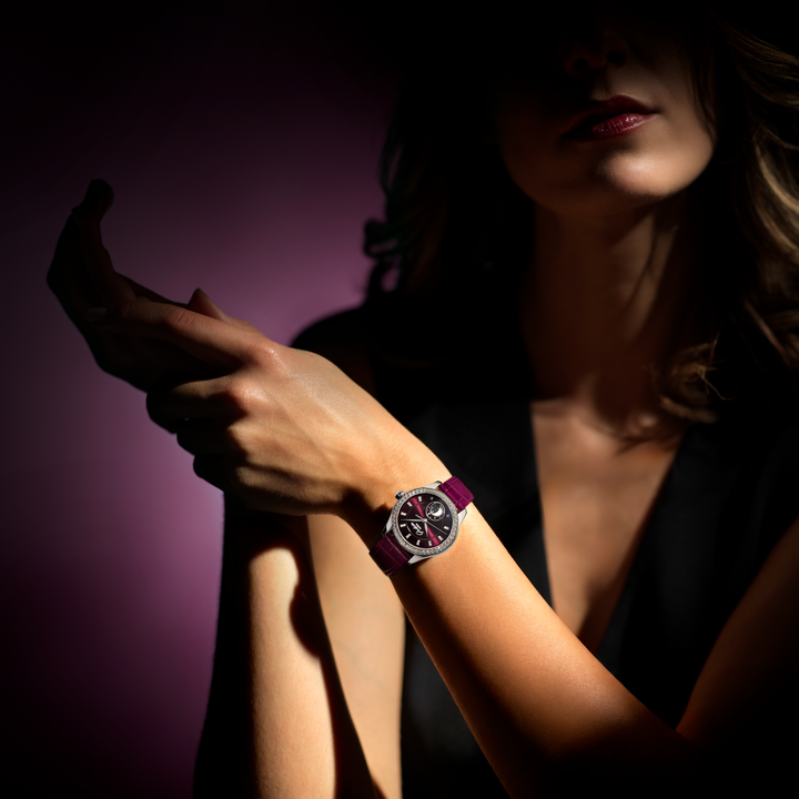 Glashütte Original - Serenade Luna - 1-35-14-10-12-04 – Automatikwerk – lila - 32,5 mm - Damenuhr bei Juwelier Krebber