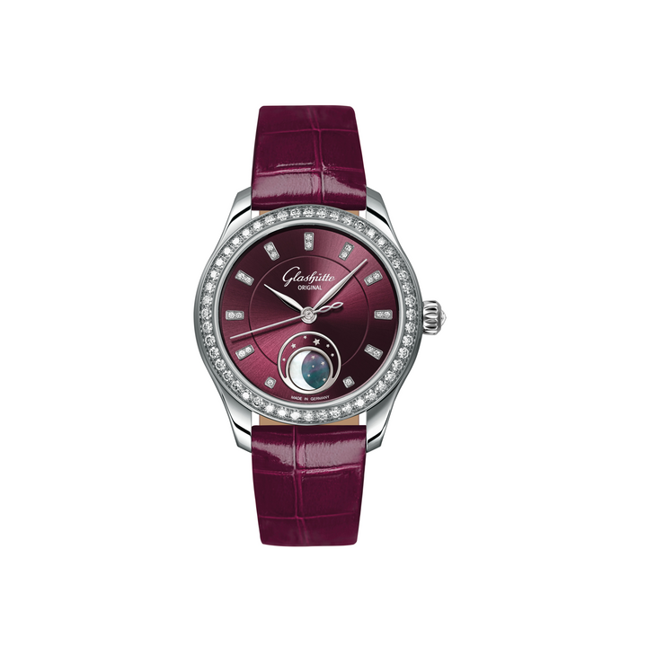 Glashütte Original - Serenade Luna - 1-35-14-10-12-04 – Automatikwerk – lila - 32,5 mm - Damenuhr