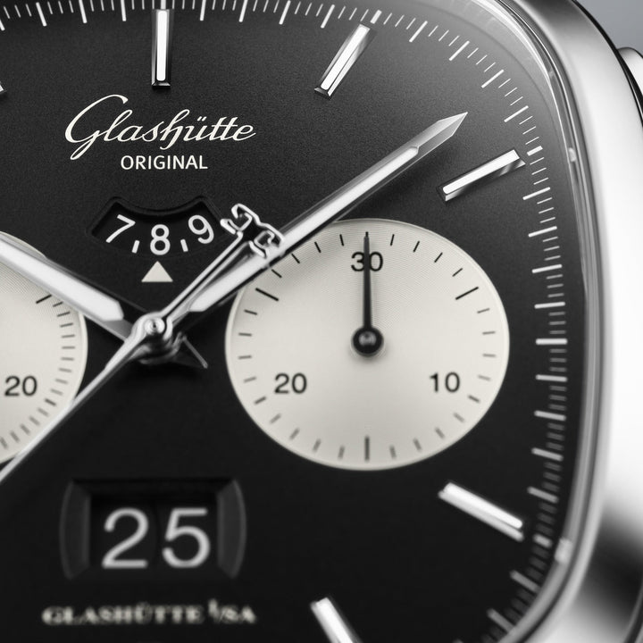 Glashütte Original - Seventies Chronograph XV Limited Edition- 1-37-02-21-02-70 – Automatikwerk – schwarz - 40 x 40 mm - Herrenuhr Chronograph