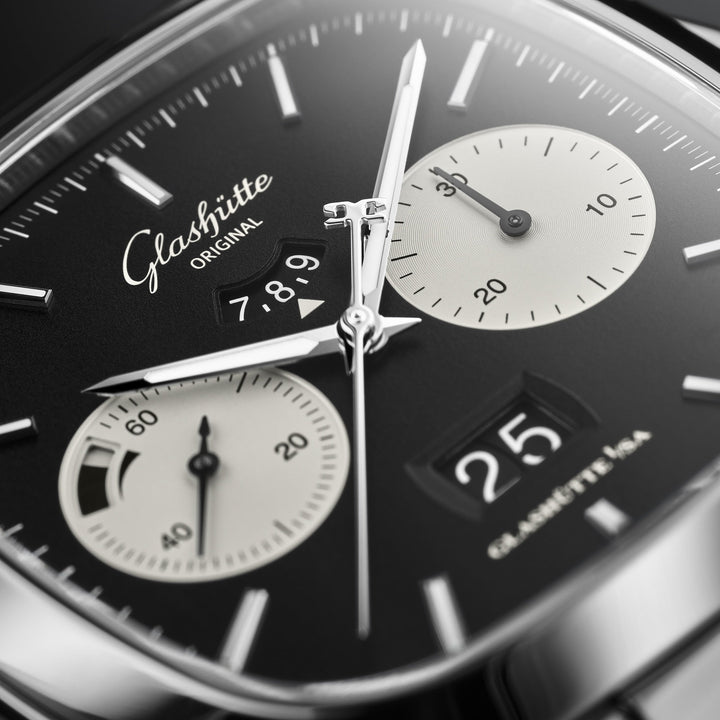 Glashütte Original - Seventies Chronograph XV Limited Edition- 1-37-02-21-02-70 – Automatikwerk – schwarz - 40 x 40 mm - Herrenuhr