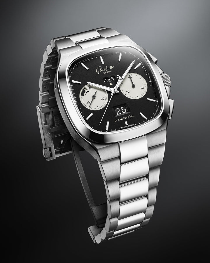 Glashütte Original - Seventies Chronograph XV Limited Edition- 1-37-02-21-02-70 – Automatikwerk – schwarz - 40 x 40 mm - Herrenuhr bei Juwelier Krebber in Mönchengladbach