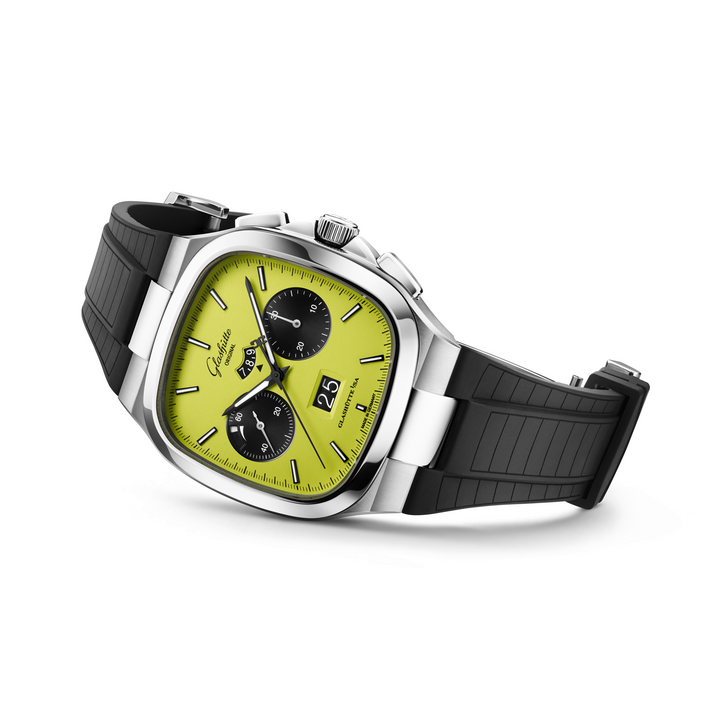 Glashütte Original - Seventies Chronograph Panoramadatum - 1-37-02-19-02-63 – Automatikwerk – grün - 40 x 40 mm - Herrenuhr