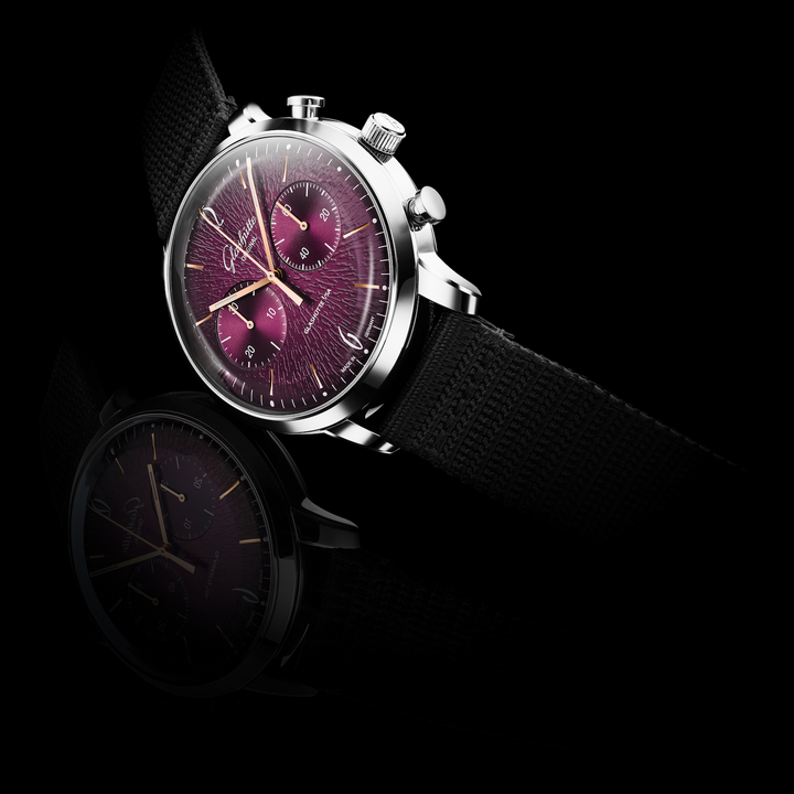 Glashütte Original - Sixties Chronograph Annual Edition 2026 - 1-39-34-08-22-04 – Automatikwerk – Lila - 42 mm - Herrenuhr Jahresedition