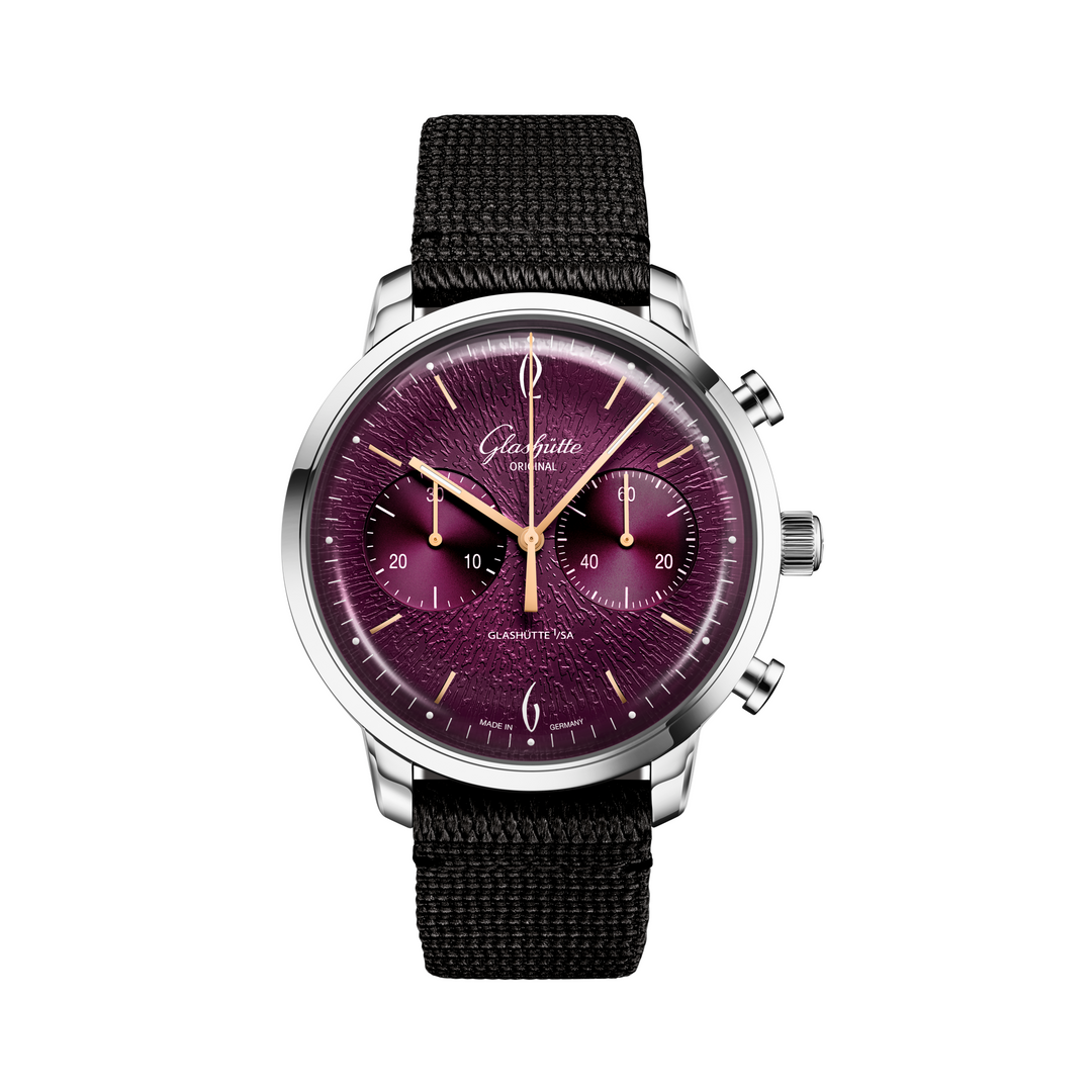Glashütte Original - Sixties Chronograph Annual Edition 2026 - 1-39-34-08-22-04 – Automatikwerk – Lila - 42 mm - Herrenuhr