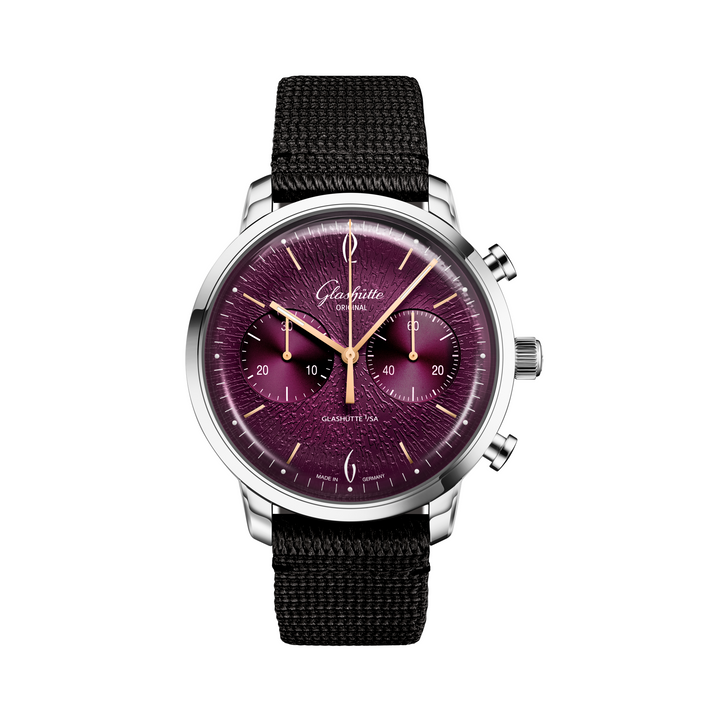 Glashütte Original - Sixties Chronograph Annual Edition 2026 - 1-39-34-08-22-04 – Automatikwerk – Lila - 42 mm - Herrenuhr