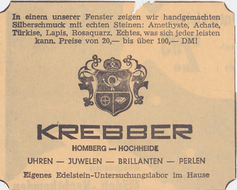 Gründung von Juwelier Krebber in Mönchengladbach