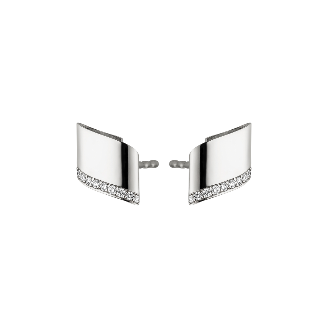 Henrich & Denzel - Ohrstecker Loop – P7064.01000, P7063.01000 – Platin – Diamanten- Ohrstecker für Damen