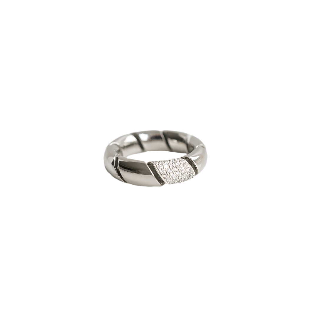 Henrich &amp; Denzel - Loop Ring – P7013.01/107 – Weißgold – Diamanten - Damenring