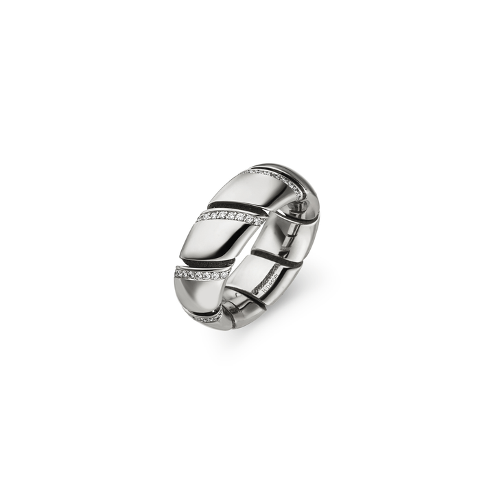 Henrich &amp; Denzel - Loop Ring – P7002.04/0 – Weißgold – Diamanten- Damenring