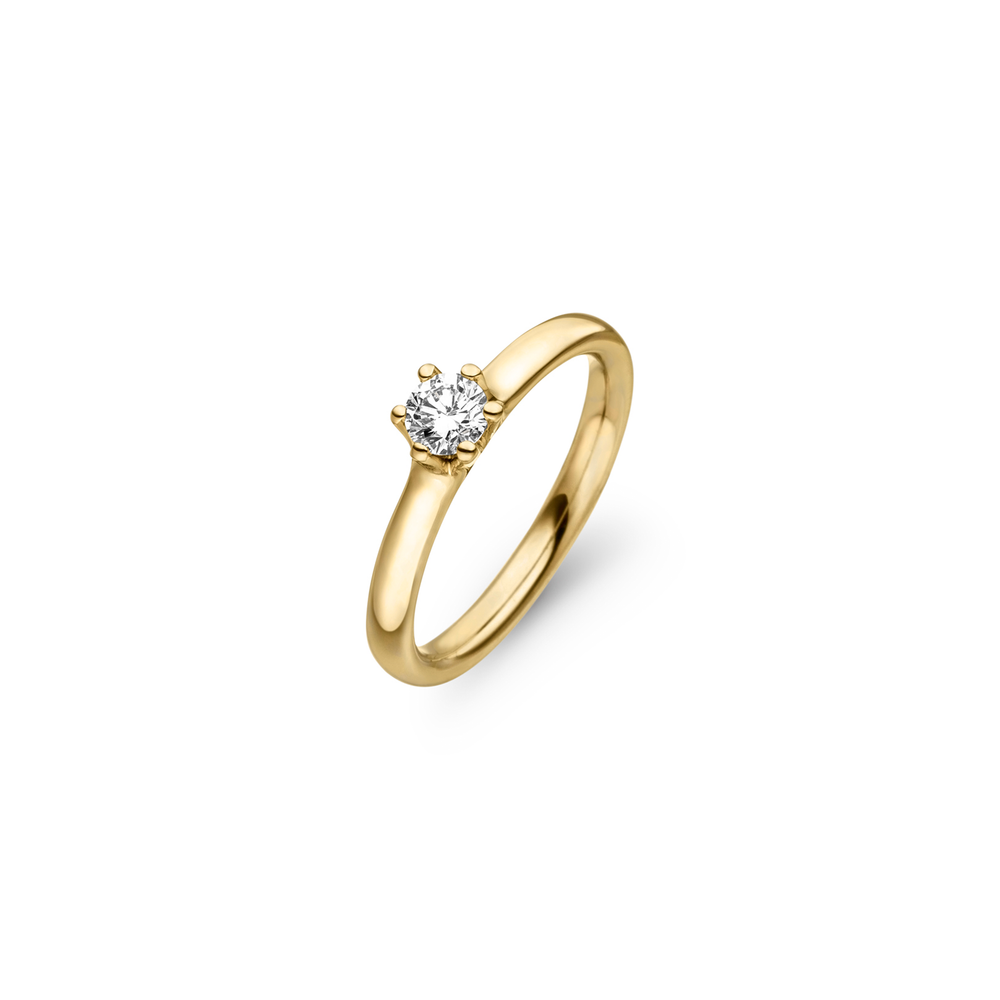 Henrich & Denzel - Diva Verlobungsring – Gelbgold – Diamant - Verlobungsring für Damen mit einem Diamanten von 0,3 ct.