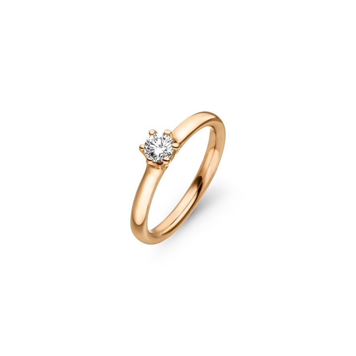 Henrich &  Denzel - Diva Verlobungsring – Roségold – Diamant - Verlobungsring für Damen mit einem Diamanten 0,30 ct.