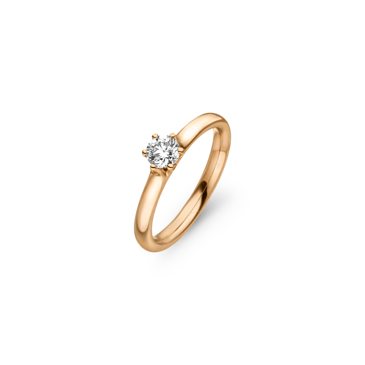 Henrich &  Denzel - Diva Verlobungsring – Roségold – Diamant - Verlobungsring für Damen mit einem Diamanten 0,40 ct.