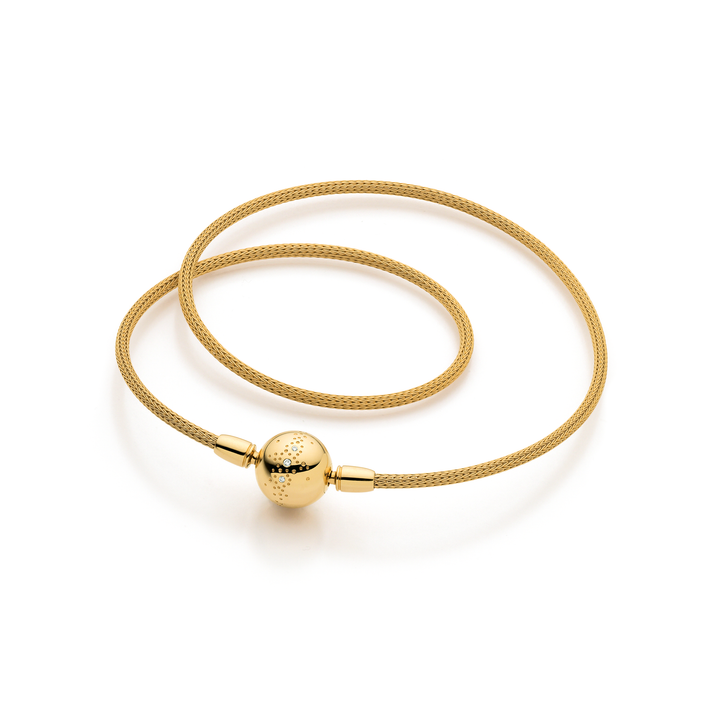 Jörg Heinz - Kugelschließe – 3137.1-13T – Gelbgold – Diamanten - Schließe für Halsketten