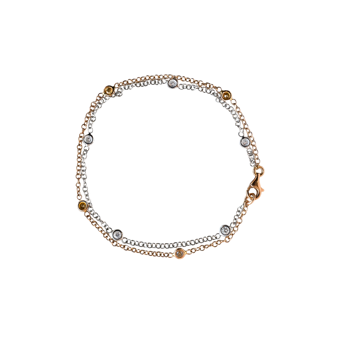 Leo Wittwer Armband - 61-0991176-8000 - Roségold, Weißgold - Diamanten - Armband für Damen