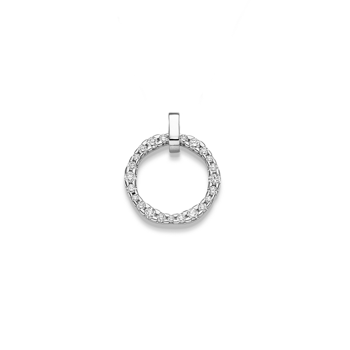 Leo Wittwer - Candlelight Wave Anhänger – 21-1036471-1000 – Weißgold – Diamanten - Anhänger für Damen