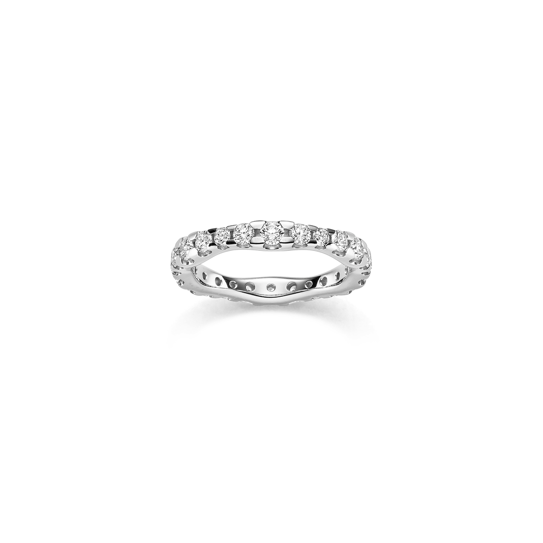 Leo Wittwer - Candlelight Wave Ring – 11-1036471-1000 – Weißgold – Diamanten - Ringe für Damen