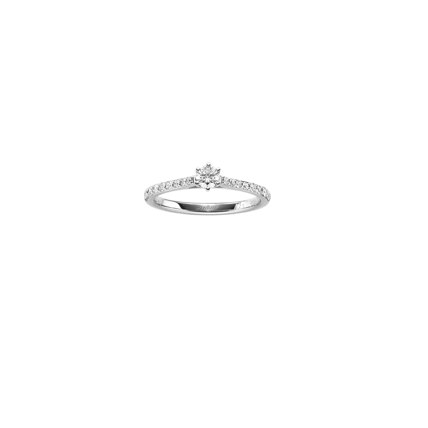 Leo Wittwer - Love Icon Solitär Ring – 11-0975271-C/ 11-0975271-F – Weißgold – Diamanten - Damenring