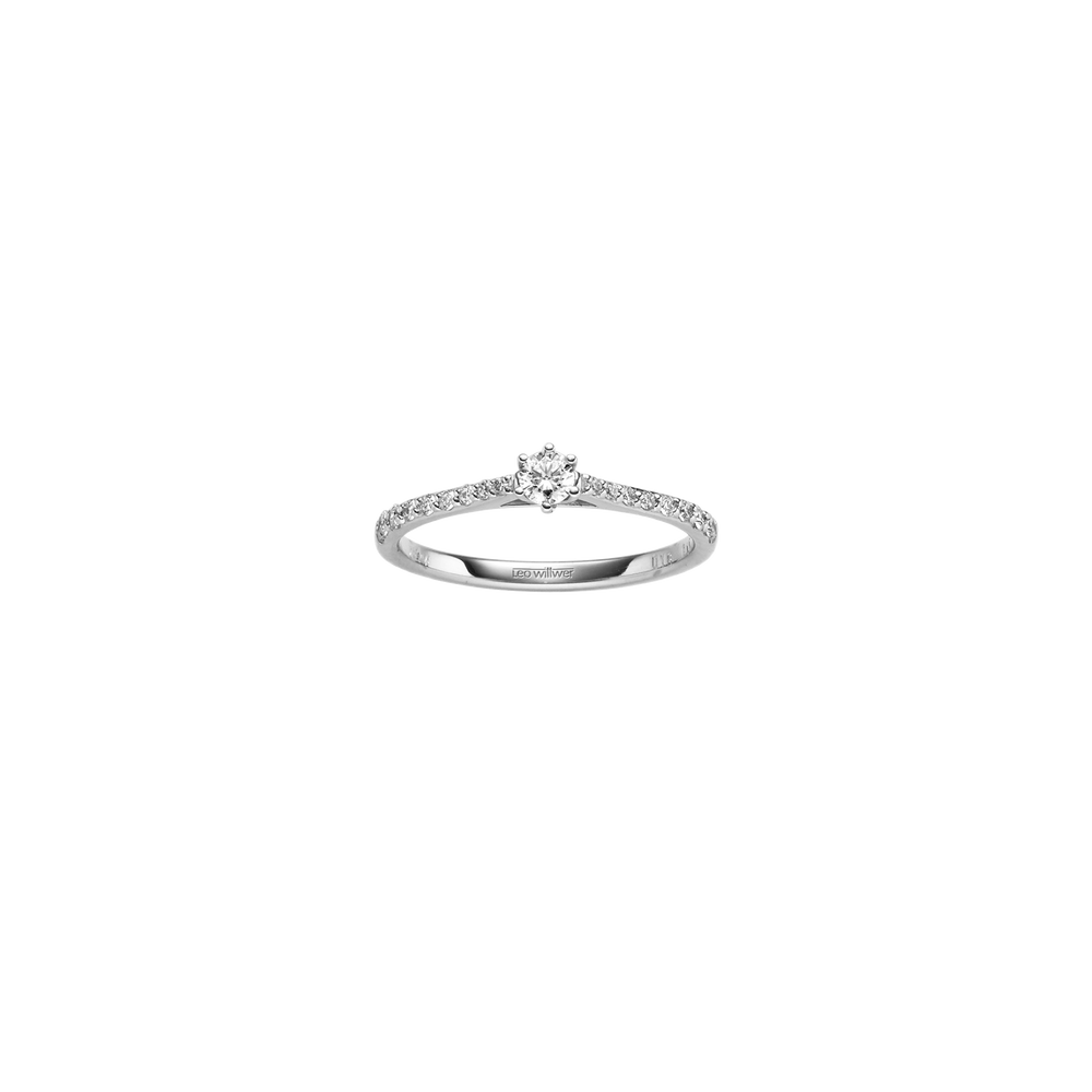 Leo Wittwer - Love Icon Solitär Ring – 11-0975271-C/ 11-0975271-C – Weißgold – Diamanten - Damenring