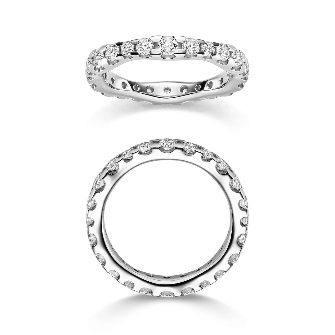 Leo Wittwer - Candlelight Wave Ring – 11-1036471-1000 – Weißgold – Diamanten - Ringe für Damen